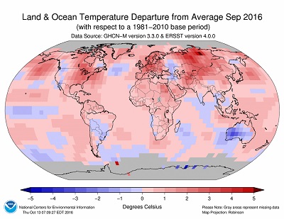 Temperature record mai nessun settembre era stato così caldo come il 2016