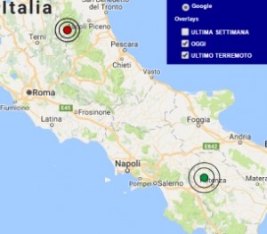 Terremoto oggi Basilicata 20 ottobre 2016 scossa M 3.4 provincia di Potenza - Dati Ingv