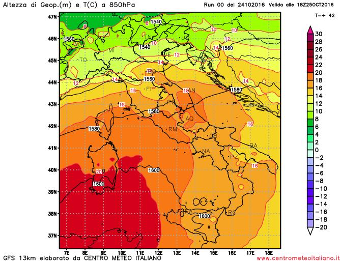 Temperature in netto aumento sull'Italia nelle prossime ore a causa dell'anticiclone africano