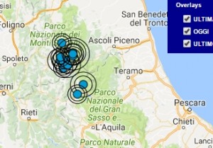 Terremoto oggi Umbria 25 ottobre 2016 scossa M 2.1 provincia di Perugia - Dati Ingv