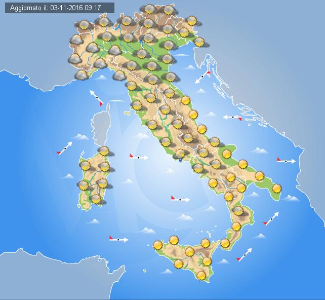 Previsioni Meteo Domani 4 Novembre 2016