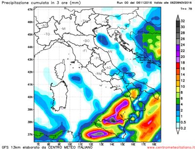 Meteo prossima settimana: ancora maltempo al Centro-Sud. Migliora invece sulle regioni settentrionali 6 novembre 2016 