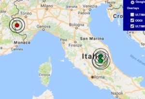 Terremoto oggi Umbria e Piemonte 11 novembre 2016 scossa M 3.5 a Norcia (Perugia), M 3.0 in provincia di Cuneo - Dati Ingv