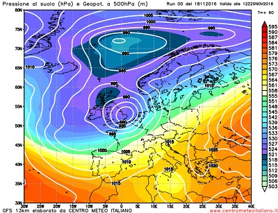 Analisi modelli GFS00Z: migliora il tempo dopo le piogge del fine settimana, tranne sul Nord-ovest
