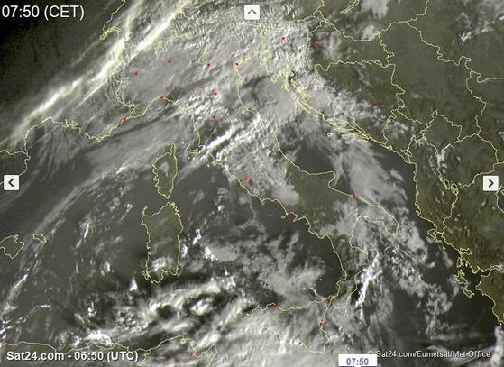 Tempo in atto: nuova fase di maltempo sull'Italia con piogge e temporali anche intensi specie al Centro-Nord - sat24.com Tempo in atto: nuova fase di maltempo sull'Italia con piogge e temporali anche intensi specie al Centro-Nord - sat24.com