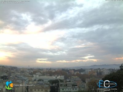La nostra webcam di Roma con lo scatto di questa mattina, in direzione sud ovest. 