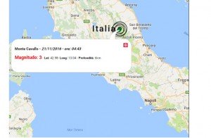 Terremoto oggi Lazio e Emilia Romagna 21 novembre 2016: scossa M 2.7 provincia di Rieti, M 3.2 provincia di Parma - Dati Ingv ora