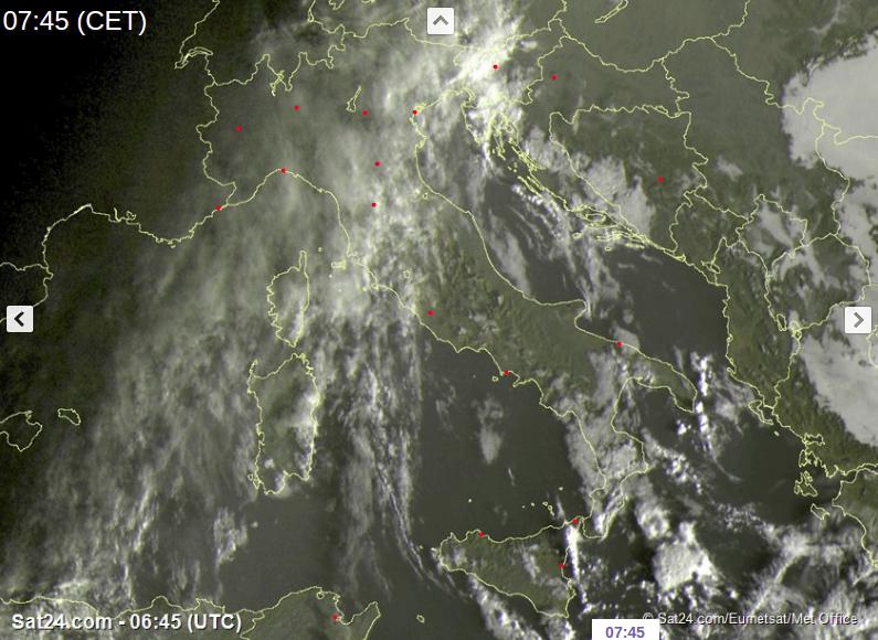 Tempo in atto: maltempo inteso al Nord-Ovest con piogge e temporali soprattutto su Piemonte e Liguria, più asciutto altrove salvo locali piogge al Sud - sat24.com Tempo in atto: maltempo inteso al Nord-Ovest con piogge e temporali soprattutto su Piemonte e Liguria, più asciutto altrove salvo locali piogge al Sud - sat24.com