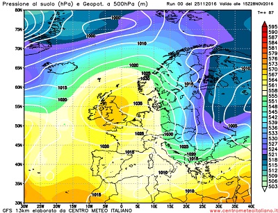 Analisi modelli GFS 00Z: si attenua la fase di maltempo, a seguire più freddo ma con il sole prevalente