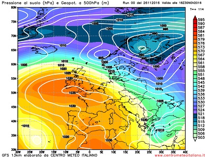 Analisi modelli GFS 00Z: locale instabilità nelle prossime ore, a seguire sole prevalente e brusco calo delle temperature