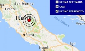 Terremoto oggi Umbria 26 novembre 2016 scossa M 3.2 in provincia di Perugia - Dati Ingv ora Ultime news Lazio e Marche