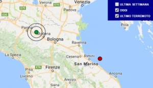Terremoto oggi Emilia Romagna 30-11-2016 scossa M 3.7 avvertita a Reggio Emilia - Dati Ingv ora