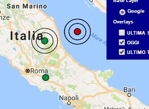 Terremoto oggi Marche 7 dicembre 2016 scossa M 3.1 in provincia di Macerata - Dati Ingv ora