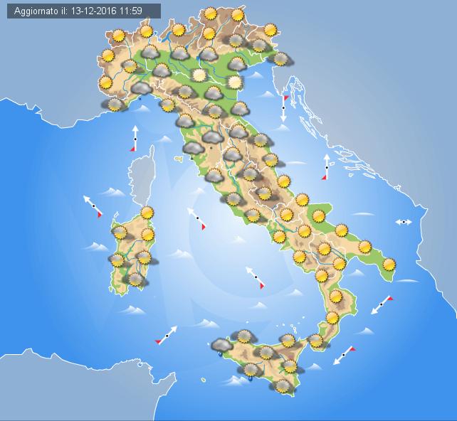 Previsioni Meteo Domani 14 Dicembre 2016