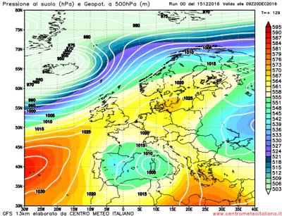 Analisi modelli GFS00Z: l’anticiclone cede il passo ad una circolazione instabile all’estremo sud. Cambio generale in vista anche sulla Penisola?