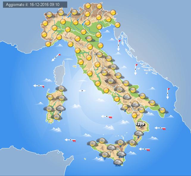 Previsioni Meteo Domani 17 Dicembre 2016