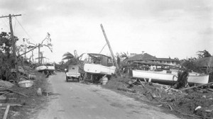 Barche e detriti sparsi ovunque dopo il passaggio dell'Uragano Miami nel 1926. Fonte: https://weather.com/safety/hurricane/news/florida-historic-hurricanes-photos-20140612