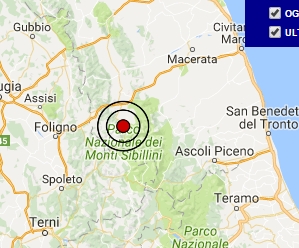 Terremoto oggi Marche 17 dicembre 2016: scossa M 3.4 provincia di Macerata - Dati Ingv ora Terremoto oggi Marche 17 dicembre 2016 scossa M 3.4 provincia di Macerata - Dati Ingv ora
