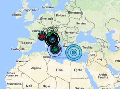 Eventi sismici, scosse di terremoto registrate da Nord a Sud oggi 23 dicembre 2016