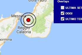 Terremoto oggi Calabria 29 dicembre 2016 scossa M 3.4 in provincia di Reggio Calabria - Dati Ingv ora