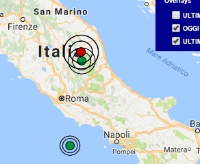 Terremoto oggi Marche 4 gennaio 2017 scossa M 3.0 in provincia di Macerata - Dati Ingv ora