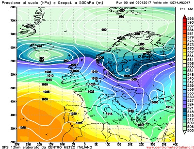 Analisi modelli GFS 00z: clima invernale sull' Italia anche nei prossimi giorni