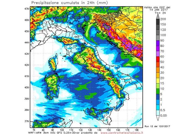 Allerta meteo per il Centro Italia nelle prossime ore dove avremo piogge, temporali e anche neve abbondante sull'Appennino.