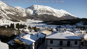 Situazione attuale a Campo di Giove (AQ) al confine con la provincia di Chieti. Fonte: http://www.wildlifemajella.com/images/webcam/cdg/cdg.jpg
