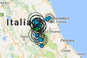 Terremoto oggi Abruzzo 17 gennaio 2017 scossa M 2.5 provincia di L'Aquila - Dati Ingv ora