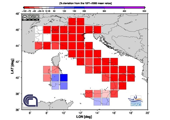 Clima ITALIA: mese di DICEMBRE 2016 più caldo del normale e soprattutto molto siccitoso su gran parte della Penisola - isac.cnr.it