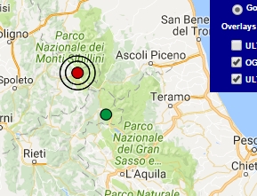 Terremoto oggi Umbria 24 gennaio 2017 scossa M 2.9 a Norcia - Dati Ingv ora
