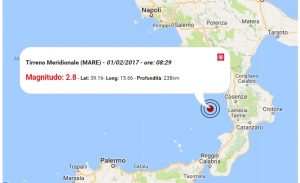 Terremoto oggi Calabria 1-02-2017