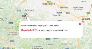 Terremoto oggi Emilia Romagna, scossa in provincia di Parma nel pomeriggio