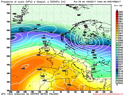 Il ritorno dell'Anticiclone delle Azzorre che dall'Atlantico viene ad estendersi sin verso il Mediterraneo i primi giorni della prossima settimana.