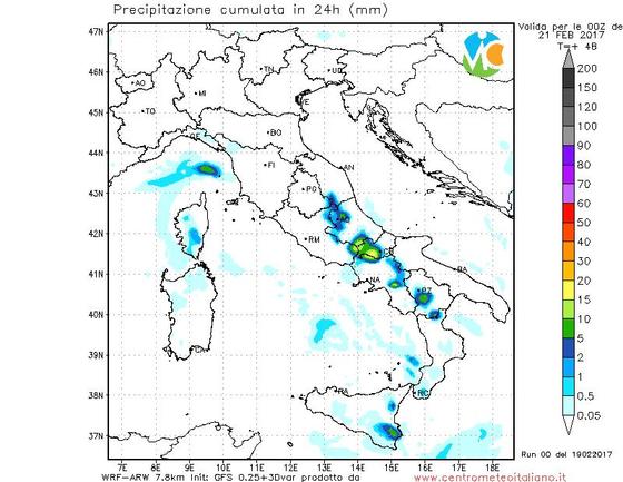 Veloce passaggio instabile sull'ITALIA per l'arrivo di un fronte freddo da nord. Piogge sparse al Centro-Sud con neve in montagna. Veloce passaggio instabile sull'ITALIA per l'arrivo di un fronte freddo da nord. Piogge sparse al Centro-Sud con neve in montagna.