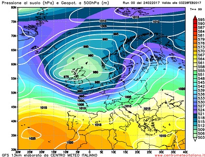 Analisi modelli GFS00Z: rapido peggioramento nelle prossime ora, poi spiccata variabilità con il flusso Atlantico