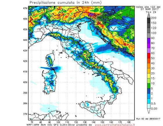 Fenomeni attesi nelle prossime ore sul Centro Italia Fenomeni attesi nelle prossime ore sul Centro Italia