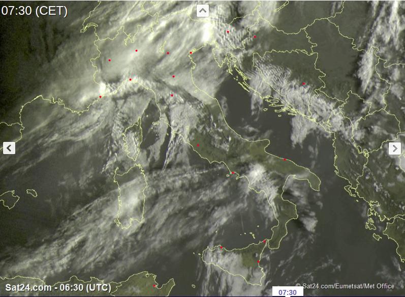 Tempo in atto: prime piogge al Nord per l'arrivo di una perturbazione atlantica, maltempo nelle prossime ore con fenomeni anche intensi - sat24.com Tempo in atto: prime piogge al Nord per l'arrivo di una perturbazione atlantica, maltempo nelle prossime ore con fenomeni anche intensi - sat24.com