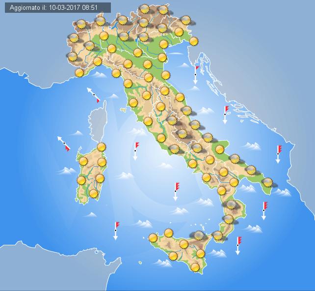 Previsioni Meteo domani 11 Marzo 2017