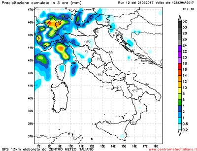Precipitazioni attese al nord Italia nella giornata di Giovedi, con i maggiori fenomeni che riguarderanno le aree di nordovest, specie Liguria, Piemonte e Lombardia.