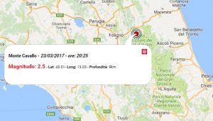 Terremoto oggi, scossa M 2.5 nelle Marche