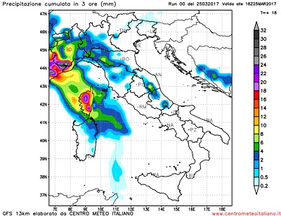 Precipitazioni attese questa sera sulle regioni settentrionali Italiane, con i fenomeni maggiori attesi fra Liguria, Piemonte e Lombardia occidentale.