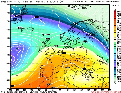 Analisi modelli 00z: ritorna l'alta pressione sull' Italia con bel tempo e temperature in linea con la media del periodo