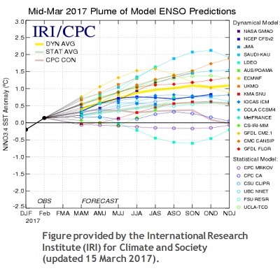 El Niño possibile il suo sviluppo durante il prossimo autunno boreale