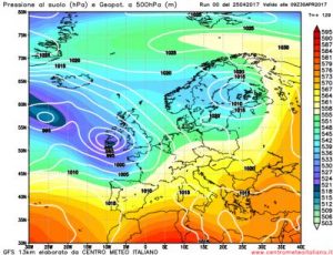 Analisi modelli GFS00Z: prolungata fase instabile alle porte. Meglio nel lungo termine? Il modello americano propone una visione più stabile per la fine del mese di Aprile