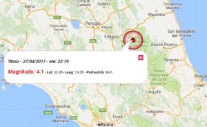 Terremoto oggi, in serata tre scosse in provincia di Macerata