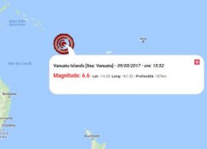 Violento terremoto colpisce il Pacifico occidentale, tremano i sismografi di tutto il Mondo: il sisma avvenuto a grandi profondità, i dati ufficiali di oggi 9 maggio 2017