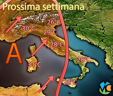 Anticiclone in arrivo per la prossima settimana, condizioni meteo più stabili e clima più caldo soprattutto al Nord Italia. Temperature sopra la media in Italia anche per la prossima estate 2017? Vediamo la tendenza meteo stagionale - agencijanova.ba