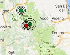 Terremoto oggi Umbria 15 maggio 2017, scossa M 2.9 provincia di Perugia - Dati Ingv