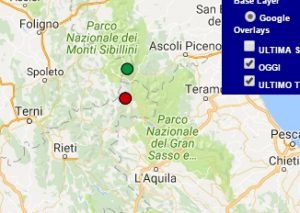 Terremoto oggi Lazio 17 maggio 2017, scossa M 2.2 provincia di Rieti - Dati Ingv